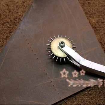 Czarna klamka DIY narzędzie przebicia koła skóra szycia igła odległość papier rzemiosła narzędzie ruletka 4 mm