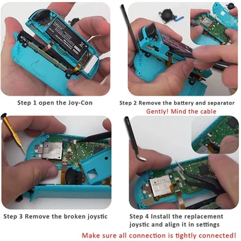 Joycon Joystick Replacement Repair Kit dla Nintendo Switch Joy Con 3D Analog Thumb Stick Thumbstick Caps śrubokręt