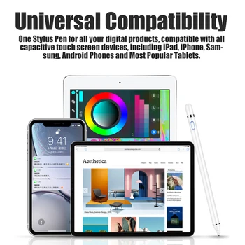 Aktywny rysik pojemnościowy długopis Samsung Xiaomi HUAWEI iPad tablet telefonów z systemem iOS Android Uniwersalny ołówek do rysowania