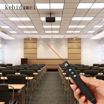 Kebidumei USB Wireless Powerpoint Presentation RF Remote Controller PPT Presenter Czerwony wskaźnik laserowy długopis stacjonarnego i laptopa