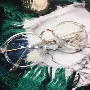 RBROVO 2021 Round Retro Okulary Frame Women Leopard Glasses Women Anti-Blue Light Eyeglasses Women Lentes De Lectura Hombre