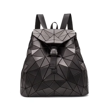 2020 modny plecak damski geometryczne odblaskowe plecaki szkolne siatkowaty holograficzny plecak torby damskie Girl Travel mochila