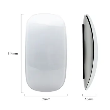 Bezprzewodowa mysz Magic Touch Laser akumulator cienkie myszy ergonomiczny niemy biurowy komputer Mause dla Apple Macbook IOS Windows PC