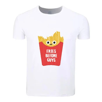 Fries Before Guys Fashion Cotton Big Size Students Summer T-Shirt Short Sleeve Men Women Boys Girls T Shirt Tees Kids Tshirt