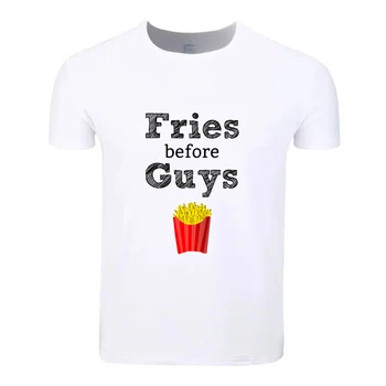 Fries Before Guys Fashion Cotton Big Size Students Summer T-Shirt Short Sleeve Men Women Boys Girls T Shirt Tees Kids Tshirt