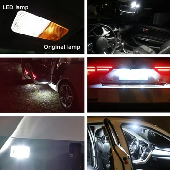 2x lampa LED 36 mm Canbus C5W lampy 3030SMD samochodowe wewnętrzne światła tablicy rejestracyjnej biały do BMW E39 E36 E46 E90 E60 E30 E53 E70