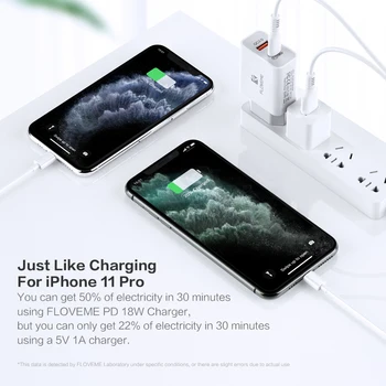 FLOVEME PD Charger 36W Dual USB Quick Charge 3.0 ładowarka dla iPhone 12 11 Xiaomi QC 3.0 Cargador Mobile Phone Charger Adapte