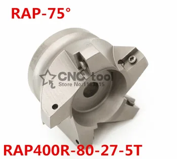 RAP400R 80-27-5T 75 stopni wysoka pozytywna ścianę frez średnica cięcia dla APMT1604 wkładek