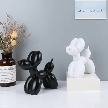 Nordic twórczy ładny balon pies żywicy rękodzieło biżuteria salon sypialnia herbata z mlekiem sklep dekoracji pulpitu zwierząt