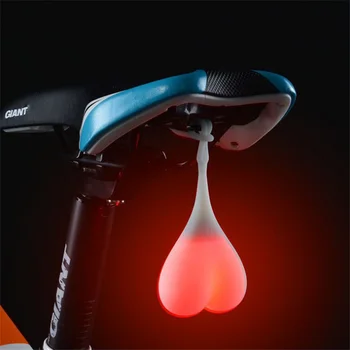 Nowa lampa tylna rower Silikonowy rower Rower os os ogon jazda na Rowerze led serce piłkę jajko bezpieczna lampa