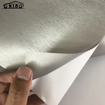 50cmx300cm Srebrna matowa, aluminiowa Vinyl owinąć chłodzony wydaniem bubble wolny opakowania naklejki samochodu motocykla