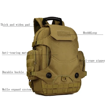 SINAIRSOFT taktyczny wojskowy Plecak 40L mężczyźni armia wodoodporny odkryty podróży camping torby o dużej pojemności na ramię plecaki torby