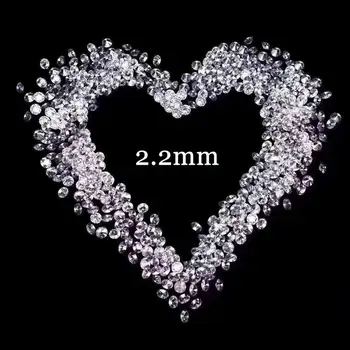 25 szt. 2.2 mm муассанит 0.04 ct FG kolor laboratorium Diament luźne koralik okrągły genialny cięcia diamentów test pozytywny wszystkim 1.0 ct