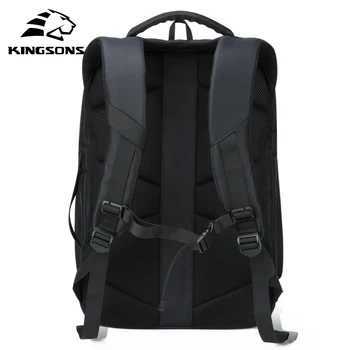 Kingsons Men plecak wielofunkcyjny USB ładowanie 15 i 17 cali torba na notebooka o dużej pojemności wodoodporne torby podróżne dla mężczyzn