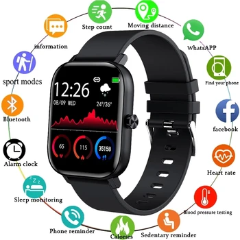 LIGE New Men Smart Watch Wristband Men Women Sport Clock Heart Rate Monitor Sleep Monitor Bluetooth Call Smartwatch for phone