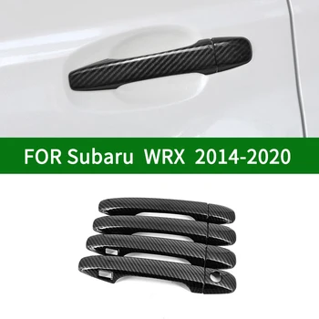 Dla Subaru WRX STI-2020 czwartej generacji błyszczący wzór z włókna węglowego boczne uchwyty drzwi, pokrywy listwy 2016 2017 2018