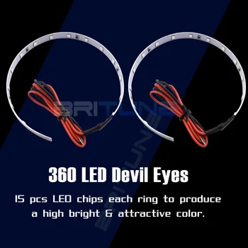 Soczewki reflektorów Bi-xenon HID Projector tuning Devil Eyes Honeycomb Lens 2.5 Super WST dla H4 H7 Car Light Accessories Retrofit