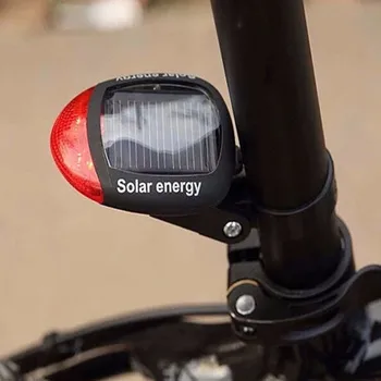 Słoneczny led os migająca lampa tylna do roweru jazda na Rowerze lampa bezpieczeństwa 2led na Luz trasera de seguridad solar para bicicleta
