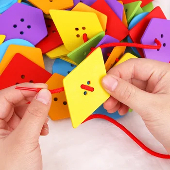 Dla dzieci, drewniane zabawki DIY geometryczny kształt zewnętrzny tangram/puzzle deska drewniana puzzle edukacyjne Montessori zabawki dla dzieci, prezenty