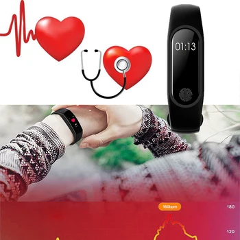 M2 Smartwatch Sports Step ciśnienie krwi, rytm serca inteligentny krokomierz bransoletka Mężczyźni Kobiety wielofunkcyjny zegarek Reloj inteligente