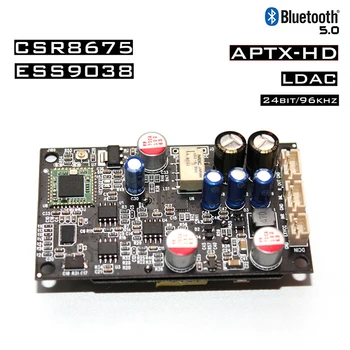 ES9038 CSR8675 Bluetooth 5.0 Receive Decode Support LDAC/APTX 24bit/96Khz z autonomicznym modułem regulatora mocy