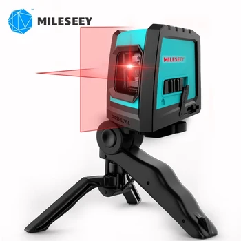 Mileseey L52R laser poziom zielony/czerwony 2 linii samopoziomujące profesjonalny pionowy Wahacz narzędzia pomiarowe poziomu ze statywem
