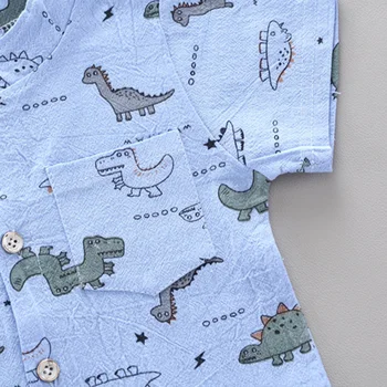 Humor niedźwiedź 2020 nowy chłopak letnie zestawy ubrań odzież dla Dzieci kreskówka dinozaur t-shirt+ spodenki 2 szt. zestawów chłopców odzież Dziecięca