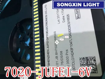 3500ШТ oryginalny JUFEI LED 7020 emitujące światło diody koraliki High Power1W 6V 90LM zimny biały led podświetlenia telewizora LCD nowy chip-2