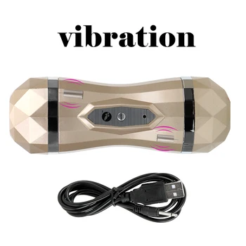 VATINE masturbator męski wibrator prawdziwe pochwy mężczyźni masturbacja filiżanka Głębokie gardło Cipki usta interakcję głosową seks zabawki dla dorosłych