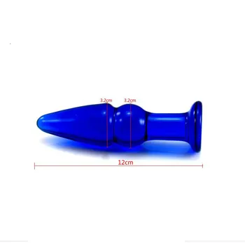 4 szt./kpl. niebieski szklany buttplug analna zabawka koraliki sexo anal dilatador 4 różnych doznań anal stymulacji szklana rura sex-zabawka dla dorosłych