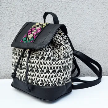 LILY QUEEN damski plecak VintageBolsas Mochila Feminina dziewczyny drukowanie geometryczna ramię plecak szkolny casual torba podróżna