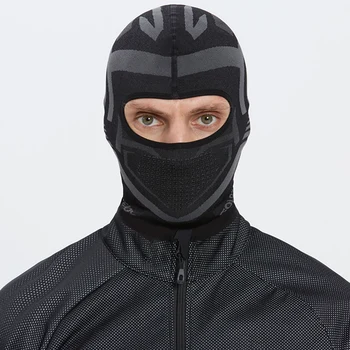 Zimna pogoda Kominiarka narciarska maska wodoodporny i wodoodporna, maska do twarzy dla mężczyzn kobiet jazda na Rowerze motocykl szyi cieplej TT@