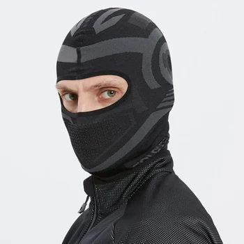 Zimna pogoda Kominiarka narciarska maska wodoodporny i wodoodporna, maska do twarzy dla mężczyzn kobiet jazda na Rowerze motocykl szyi cieplej TT@