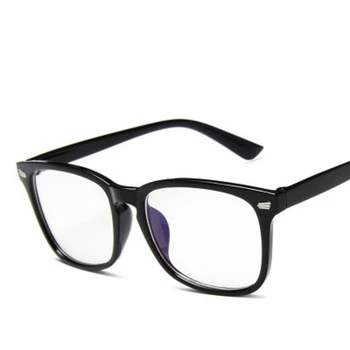 Vintage, kwadratowe okulary kobiety marka projektant retro wygodne i lekkie okulary ramka czarne przezroczyste okulary proste lustro