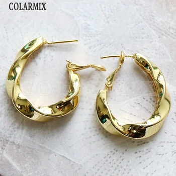 8 par commom shape hoop kolczyki nadgarstek metal wysokiej jakości złota wypełnione biżuteria dla kobiet 51075