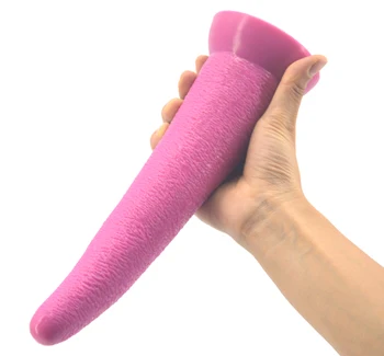 FAAK zakrzywiony duże długi dildo ox horn design miękki silikonowy penis chropowata powierzchnia korek analny wchłanianie g spot stymulują cipki seks zabawki