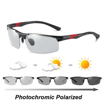 2020 aluminium magnez fotochromowe okulary mężczyźni spolaryzowane wędkarstwo, Sport, jazda okulary podłodze-oprawa UV400
