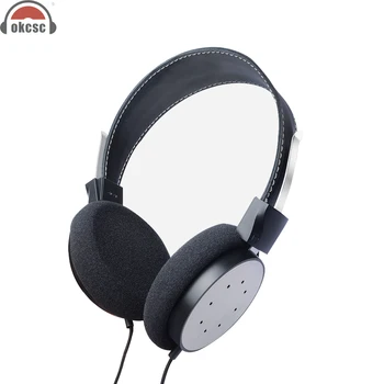 OKCSC M6 Over-ear Semi-Open-Back drewniane słuchawki aktywny szumów kolacja bas przewodowa składany zestaw słuchawkowy 3,5 mm pozłacane