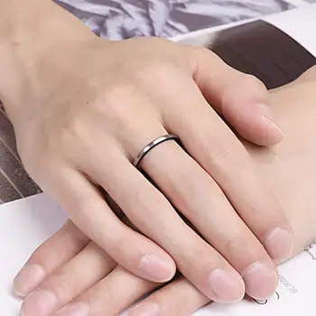 NUNCAD 2 mm pierścień niebieska powłoka układanie węglika wolframu pierścień kobieta biżuteria pierścionek zaręczynowy matowe wykończenie komfort idealny rozmiar 5-10