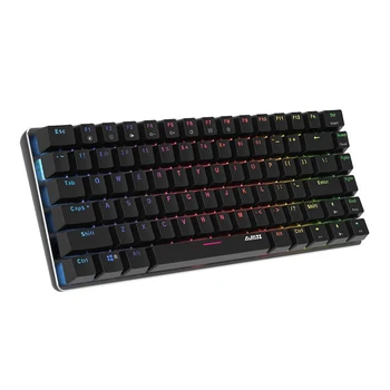 AK33 82 klawisze angielska klawiatura komputerowa USB, przewodowa, mechaniczna klawiatura do gier RGB LED programowalna ergonomiczna klawiatura