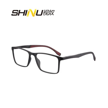 SHINU Blue Light Blocking progressive multifocal obiektywy okulary do czytania Men Squar Tr90 optyczna ramka Men fotochromowe okulary Custom