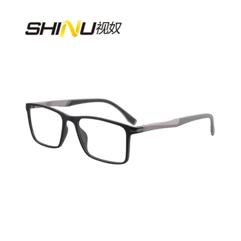 SHINU Blue Light Blocking progressive multifocal obiektywy okulary do czytania Men Squar Tr90 optyczna ramka Men fotochromowe okulary Custom