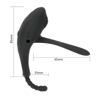OLO 7 prędkości elastyczne silikonowe pary, flirt, penis pierścień analny pochwy G-spot wielokrotna stymulacja wibrator dorosłych sex zabawki