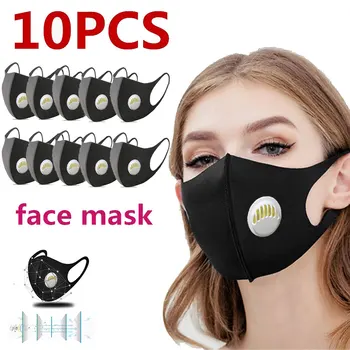 Na magazynie: 10 szt. moda zmywalny odporna na kurz wielokrotnego użytku anty-pyłek zaczep rury oddechowy usta Maska Nisex styl sprzedaż maska do twarzy Maska
