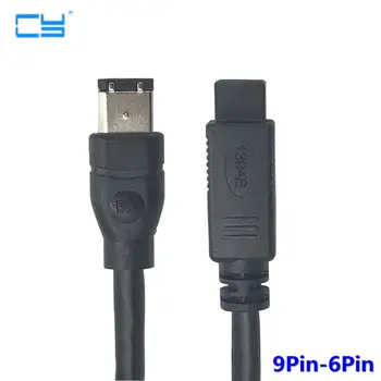 6ft 9-pinowe złącze 6-pinowe Clear Firewire 800/400 kabel do urządzeń IEEE 1394 10FT 15FT 1.8 M 3M 4.5 M Darmowa wysyłka