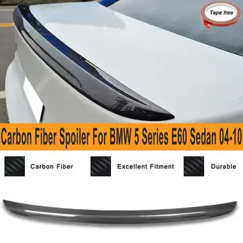 Prawdziwy włókna węglowego M5 styl samochodu bagażnik spoiler błotnik do BMW E60 528i 535i 550i 2004-2010