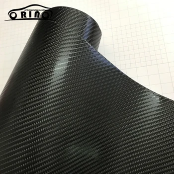 50x200/300/500CM 6D Black Carbon Fiber Vinyl Car Wrap Sheet Roll Film Car Sticker Decal motocykl stylizacja samochodu Оберточное podłogowa