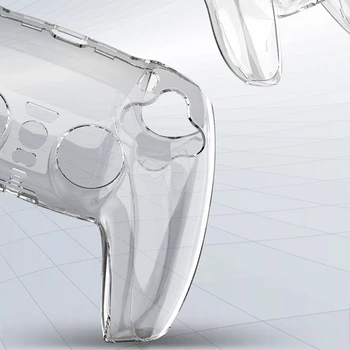 PS5 DualSense Skin przezroczyste przezroczyste etui na PC Ultra Slim Protector Case dla PlayStation 5 akcesoria kontrolera