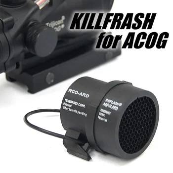 Taktyczny ACOG Scope Killflash pokrywa obiektywu ochraniacz polowanie Airsoft Gun karabin akcesoria optyczne Red Dot Sight Kill Flash