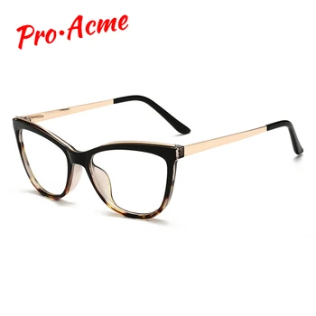 Pro Acme Cat Eye Blue Light Frame Blocking Glasses for Women Computer Gaming Okulary UV Protection Clear Optical Frames PC1657